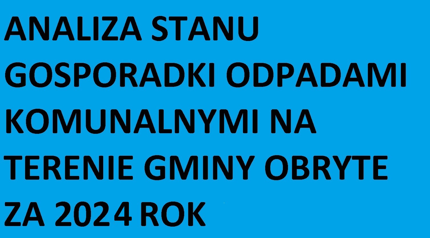 analiza stanu gospodarki odpadami komunalnymi na terenie gminy obryte za 2022 rok