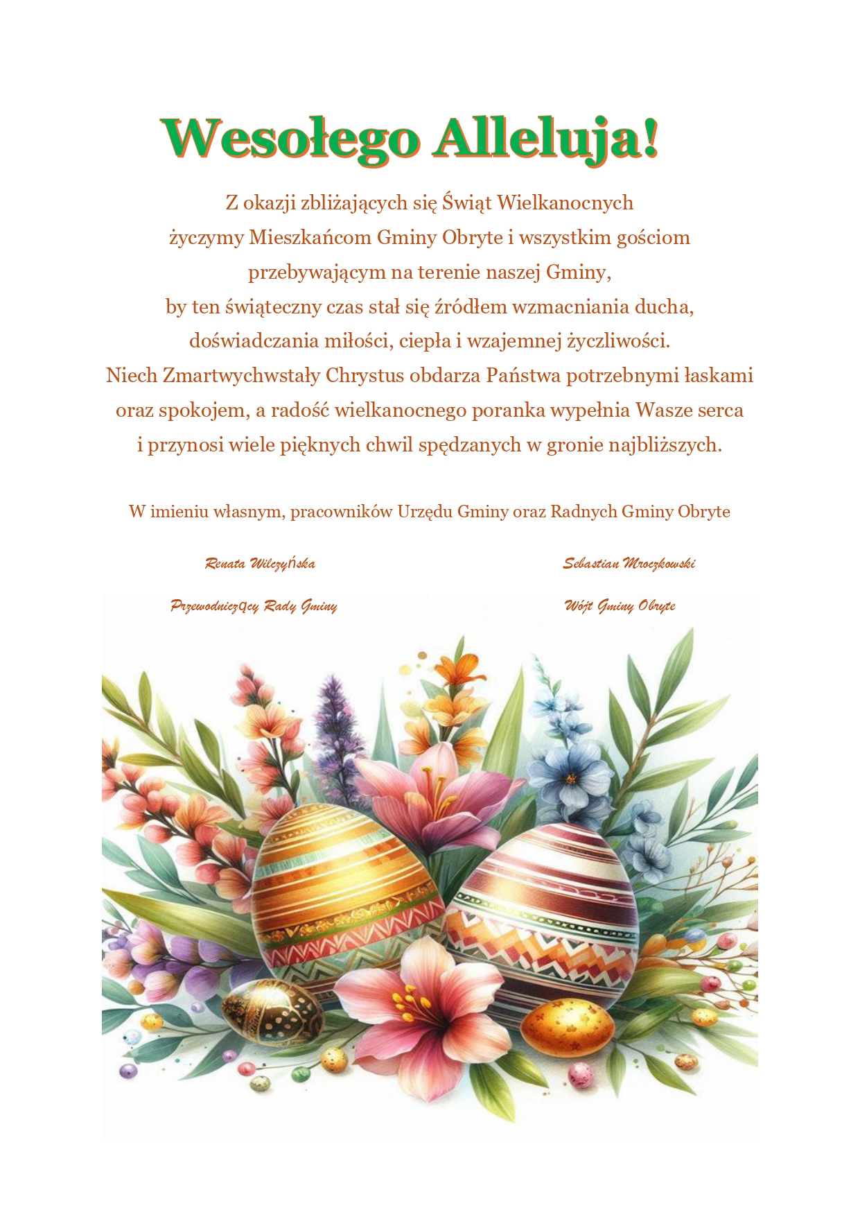 Życzenia z okazji Świąt Wielkanocnych